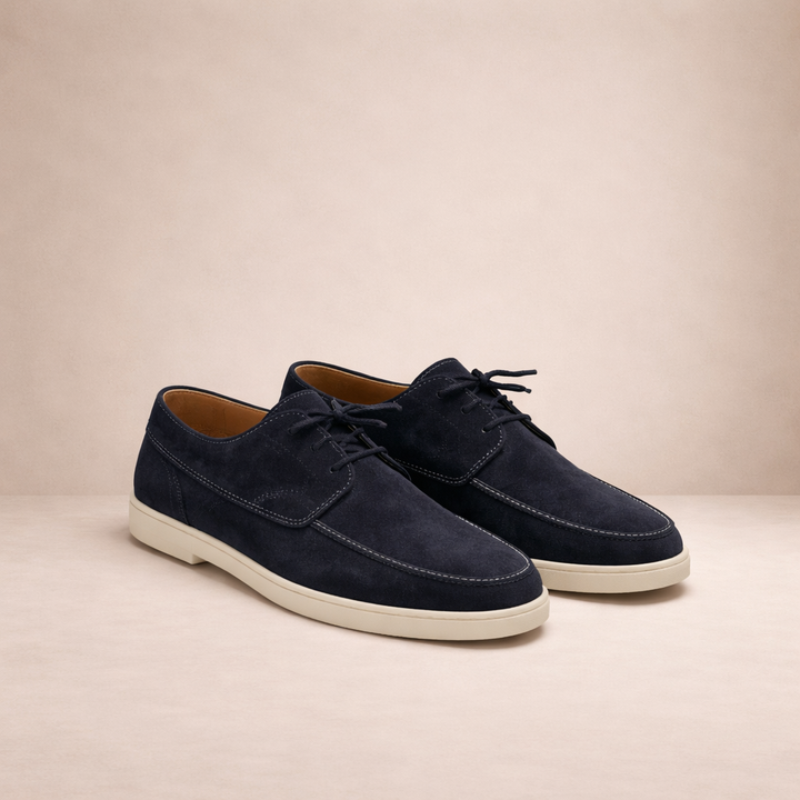 James | Men's Suede Lace-Up Loafers
