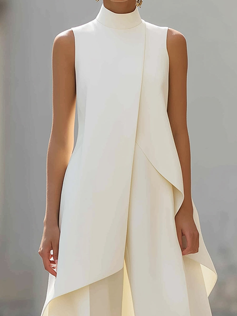Calista | Women's High-Neck Wide-Leg Jumpsuit