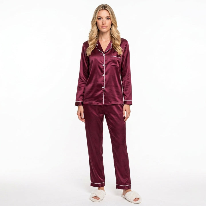 Savannah | Silky Button-Up Lounge Pajama Set