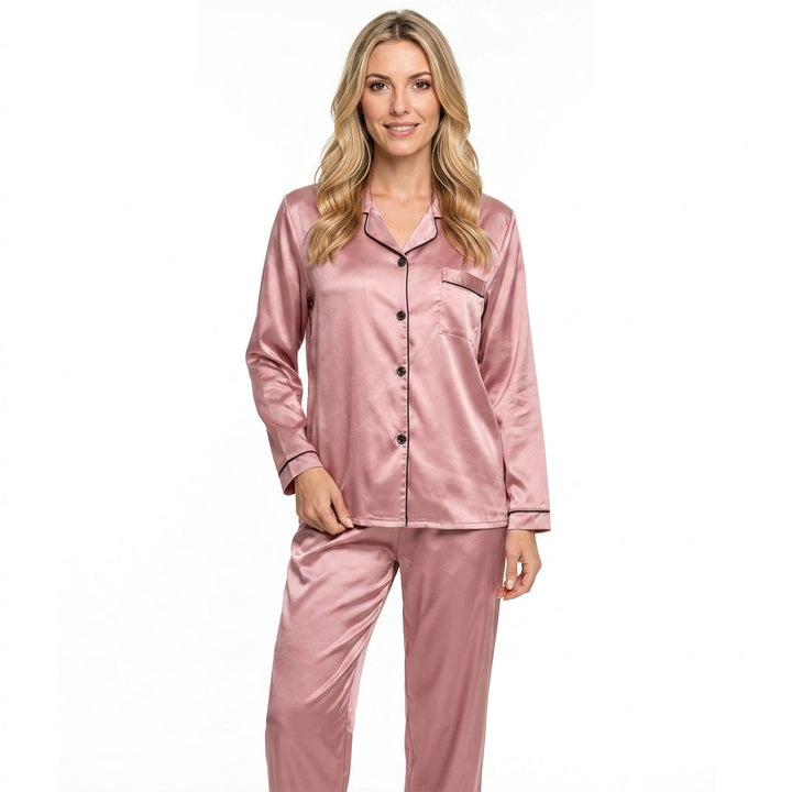 Savannah | Silky Button-Up Lounge Pajama Set