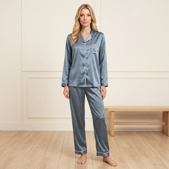 Savannah | Silky Button-Up Lounge Pajama Set