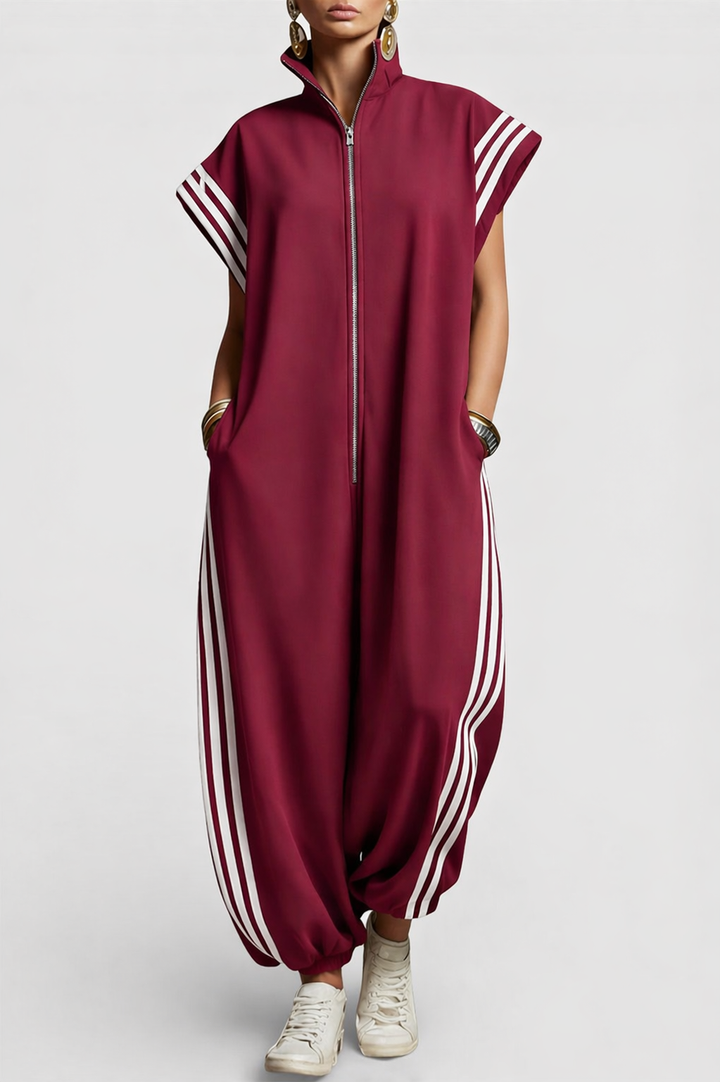 Josie | Sleeveless zip neck jumpsuit