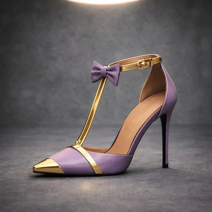 Margot | Pointed T-strap stiletto heels