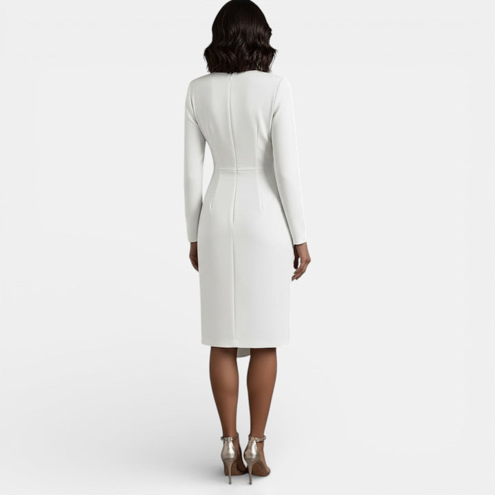 Petrina | Elegant V-Neck Midi Dress