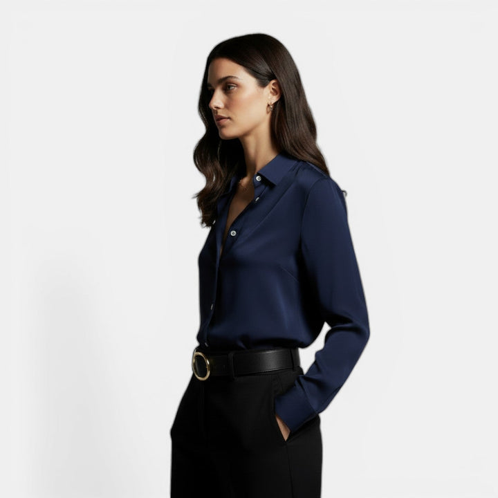 Thalia | Loose-fitting Shirt with Lapel and Buttons,