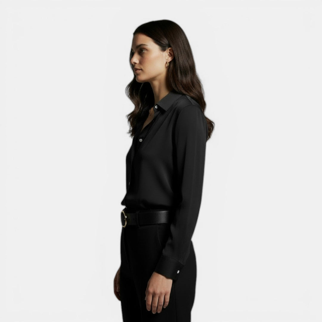 Thalia | Loose-fitting Shirt with Lapel and Buttons,