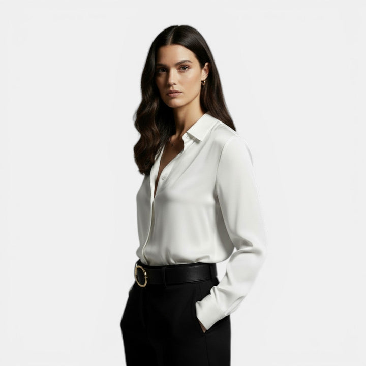 Thalia | Loose-fitting Shirt with Lapel and Buttons,