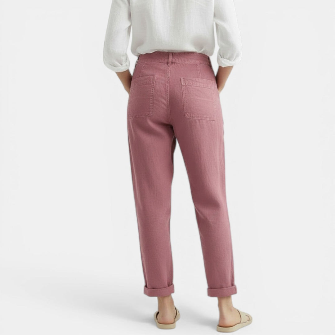Seraphine | Wide-Leg Cotton Linen Casual Pants