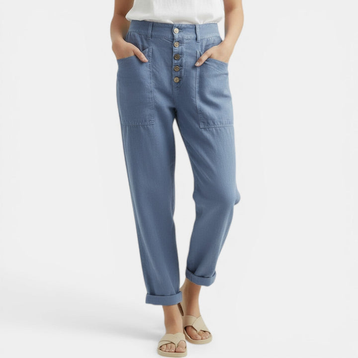 Seraphine | Wide-Leg Cotton Linen Casual Pants