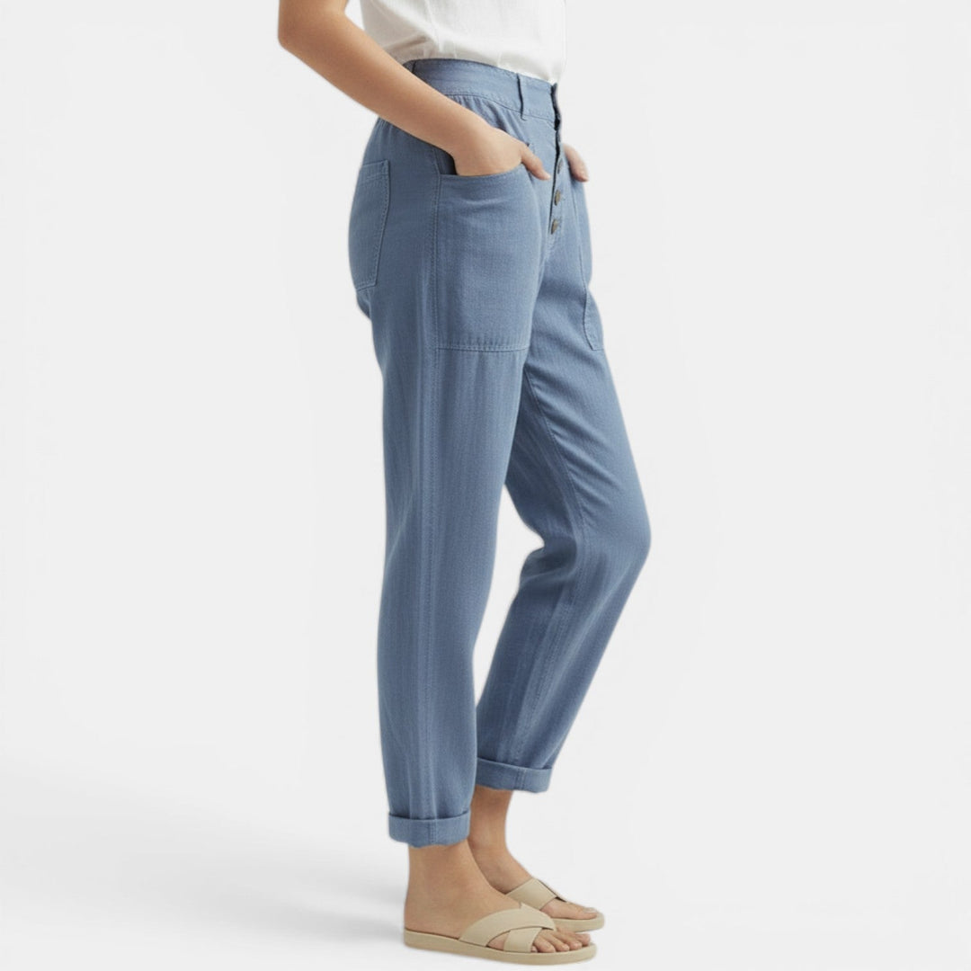 Seraphine | Wide-Leg Cotton Linen Casual Pants