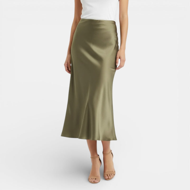 Jessamine | High Waist Satin Skirt