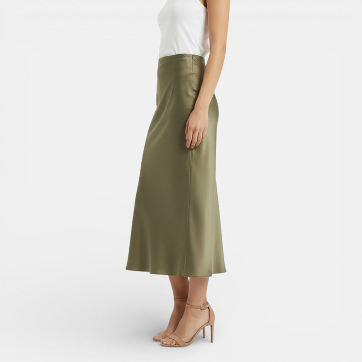 Jessamine | High Waist Satin Skirt