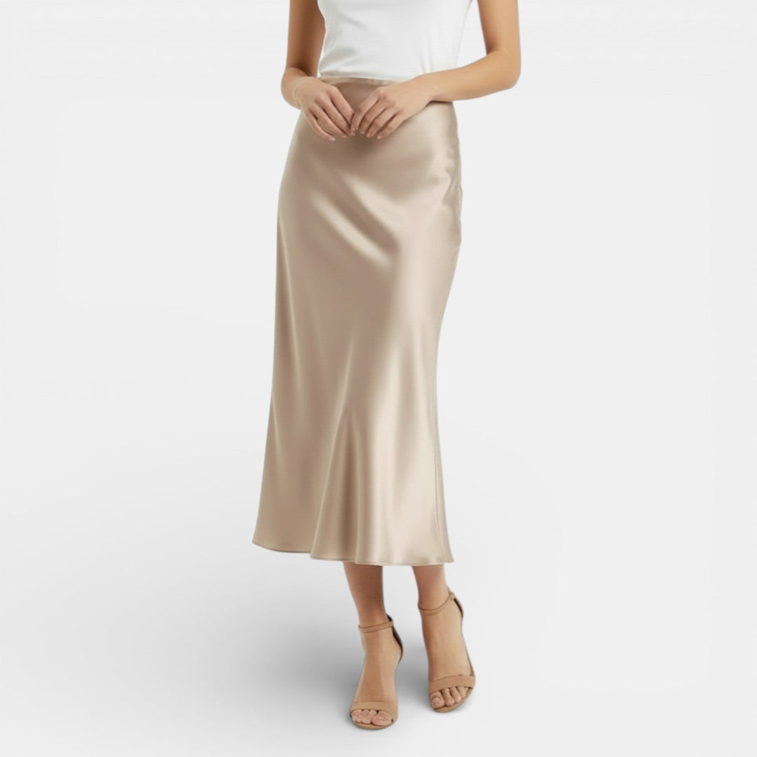 Jessamine | High Waist Satin Skirt