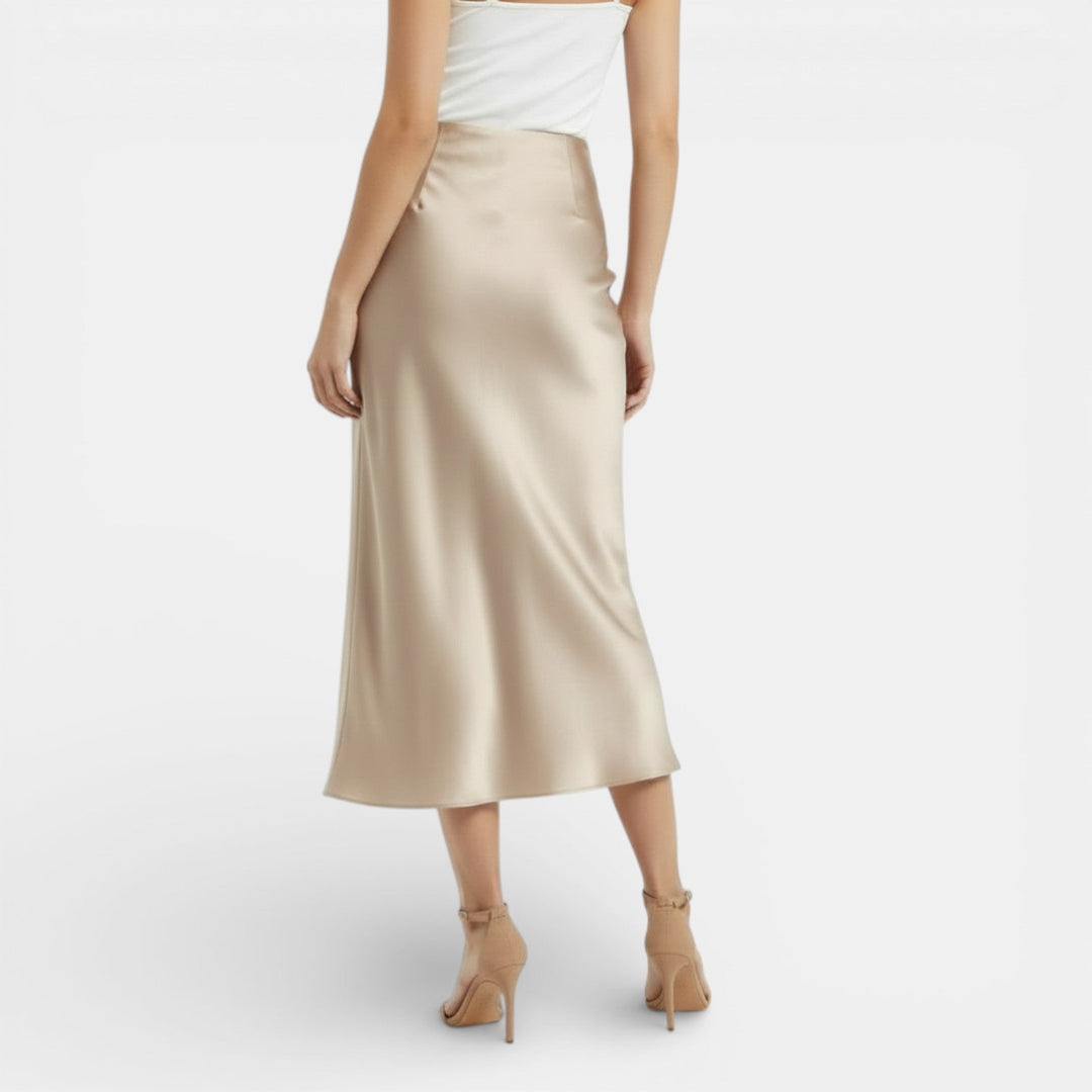 Jessamine | High Waist Satin Skirt