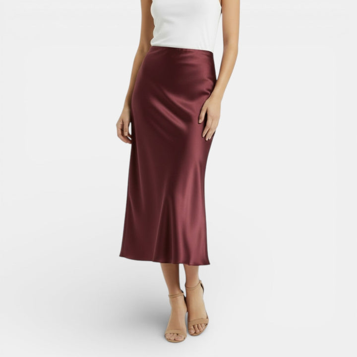 Jessamine | High Waist Satin Skirt