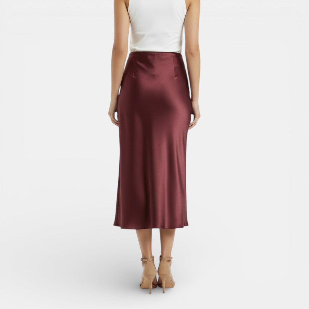 Jessamine | High Waist Satin Skirt
