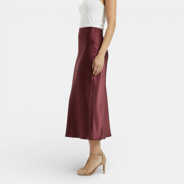Jessamine | High Waist Satin Skirt