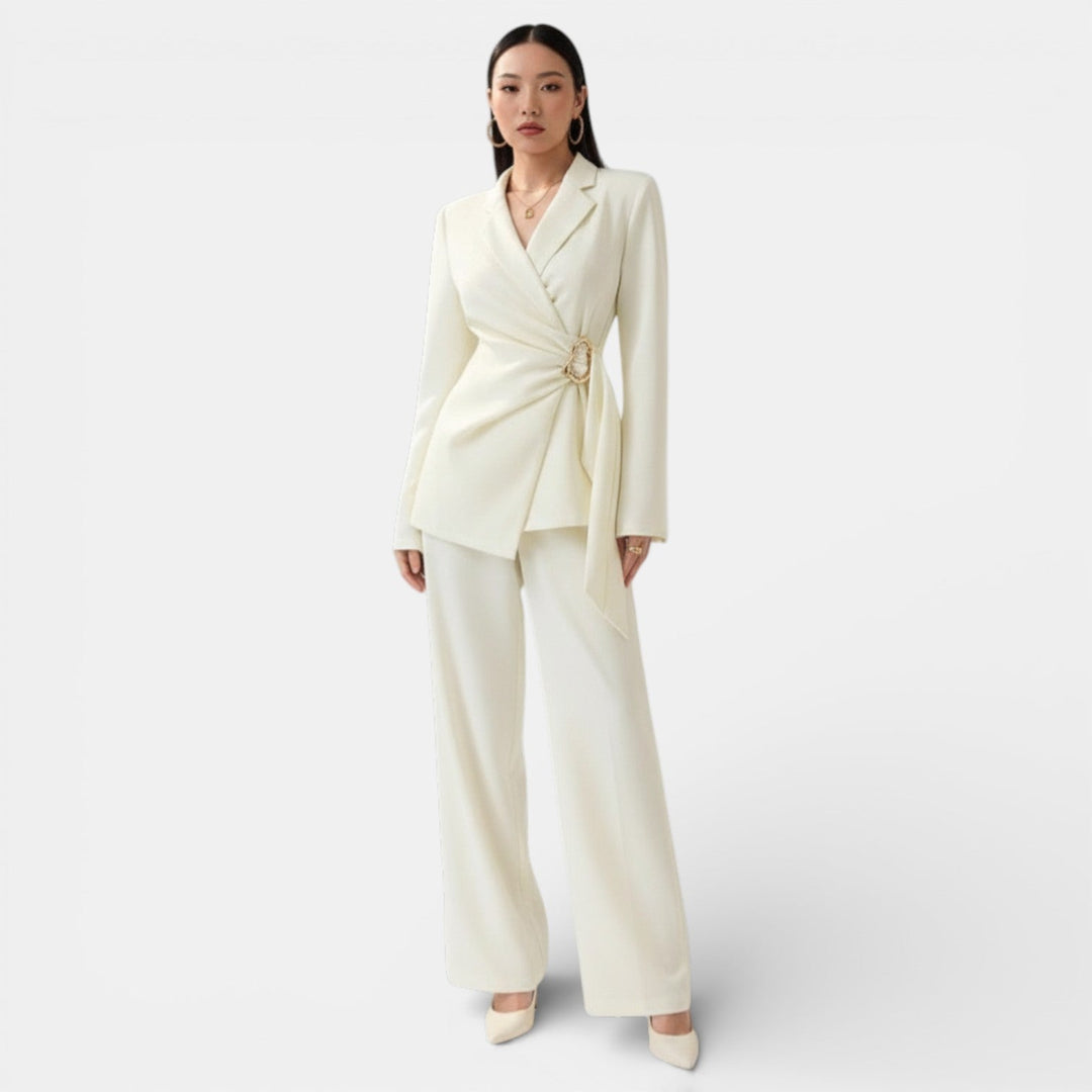 Rosamund | Lace-up Blazer Suit Set