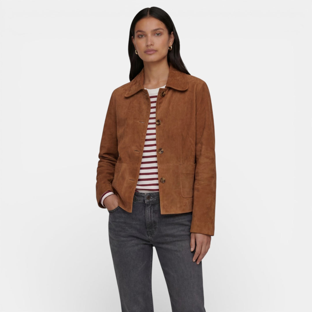Heloise | Brown Suede Jacket