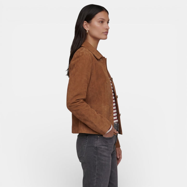 Heloise | Brown Suede Jacket