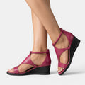 Eulalie | Leather Summer Wedge Sandals