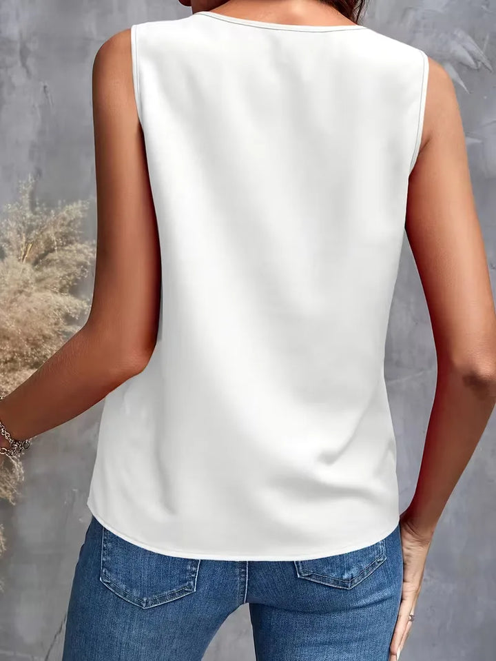 Eliana | Sleeveless Ruffle Blouse