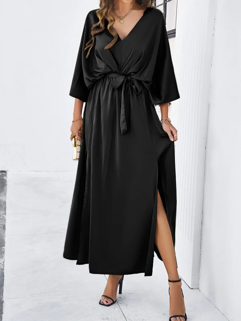Autumn | Flowy V-Neck Maxi Dress