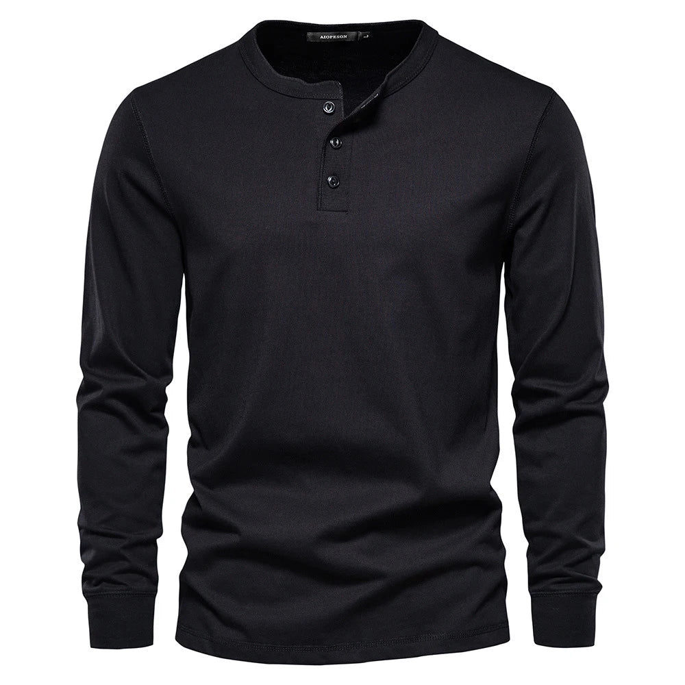 Declan | Men's Long Sleeve Henley Shirt