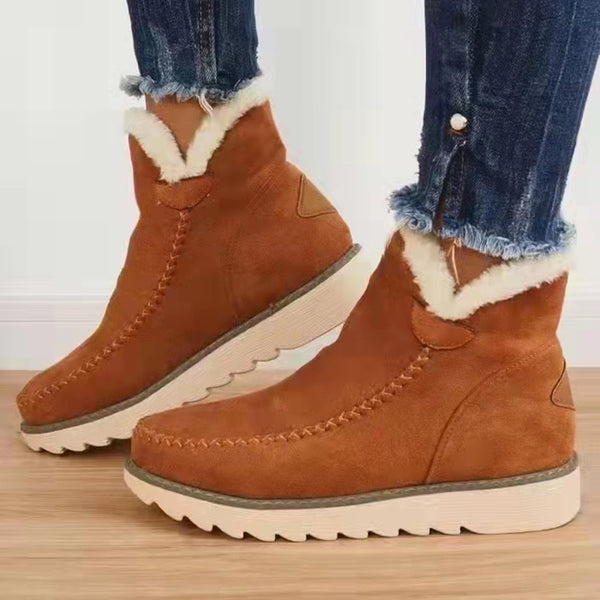 Zoe | Bottes de neige d’hiver en peluche pour femme, à la cheville