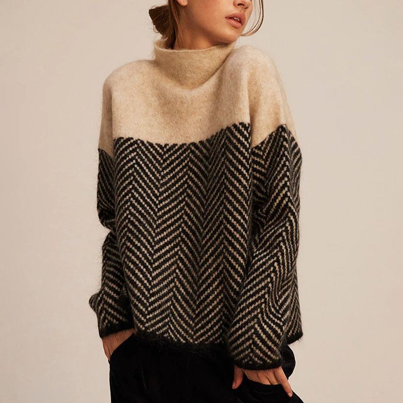 Willow | Cozy High Neck Knit Sweater