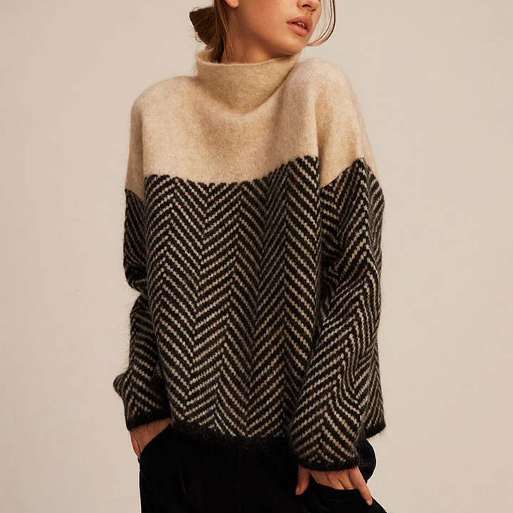 Willow | Cozy High Neck Knit Sweater