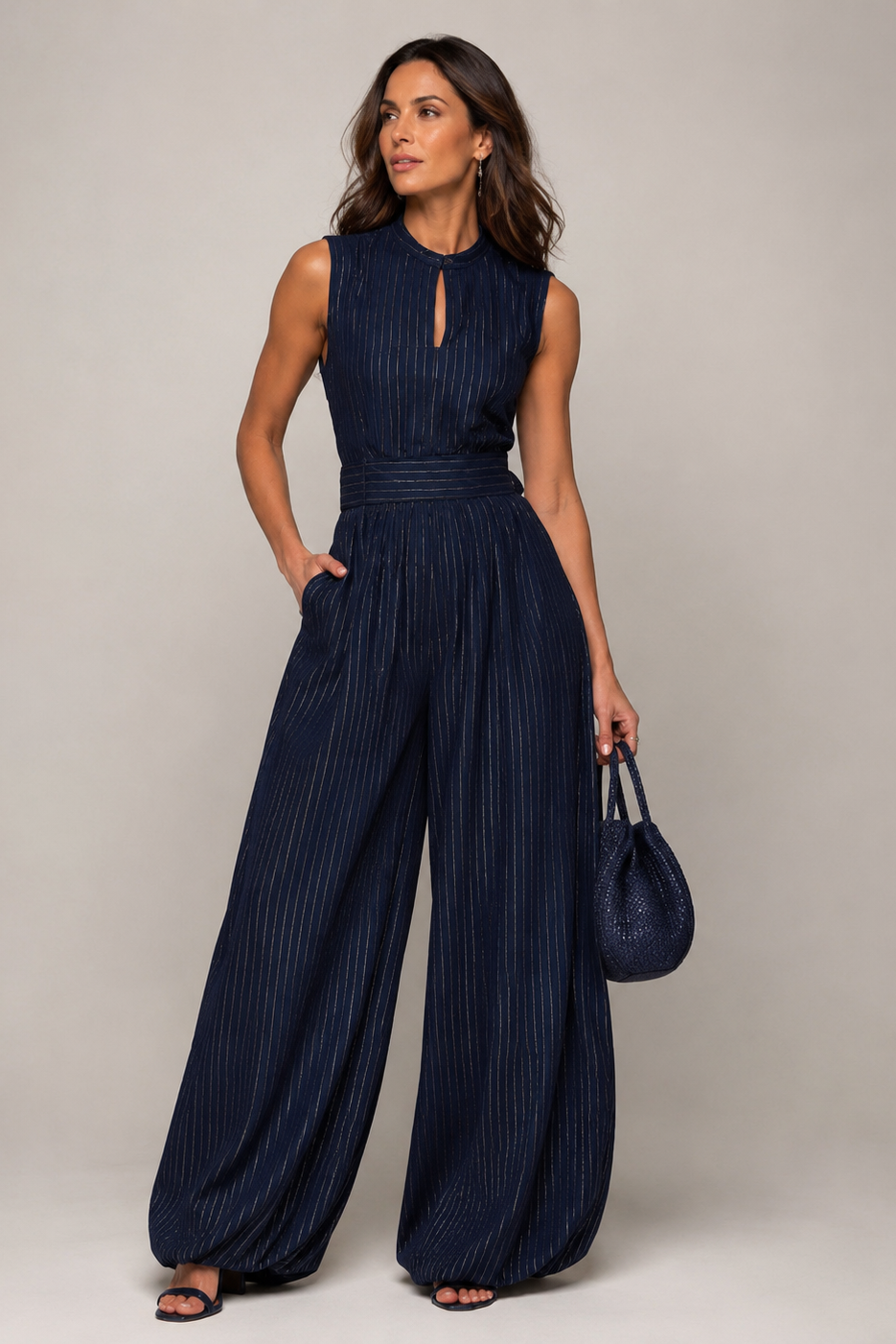 Monroe | Graceful Sleeveless Wide-Leg One-Piece