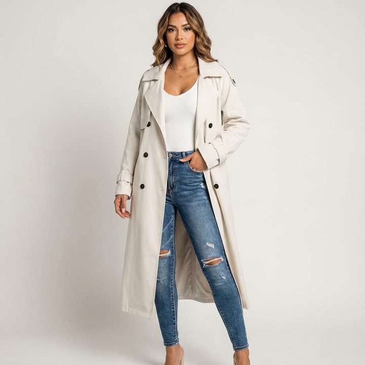 Harper | Women's Long Belted Trench Coat
