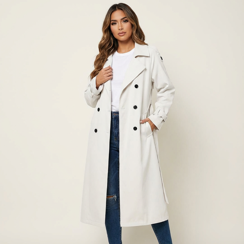 Harper | Women's Long Belted Trench Coat
