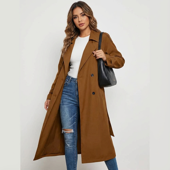 Harper | Women's Long Belted Trench Coat