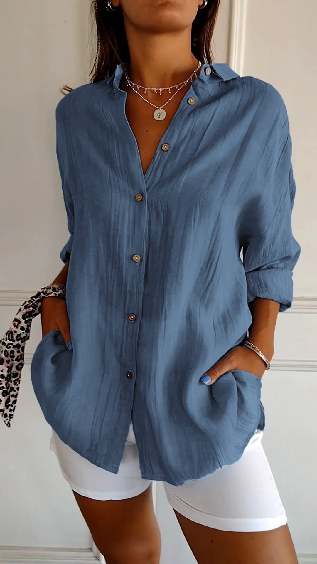 Avery | Oversized Button-Up Blouse
