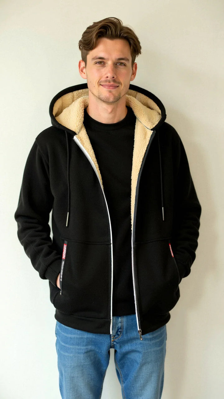 Bodie | Men fleece lined hooded sweatshirt