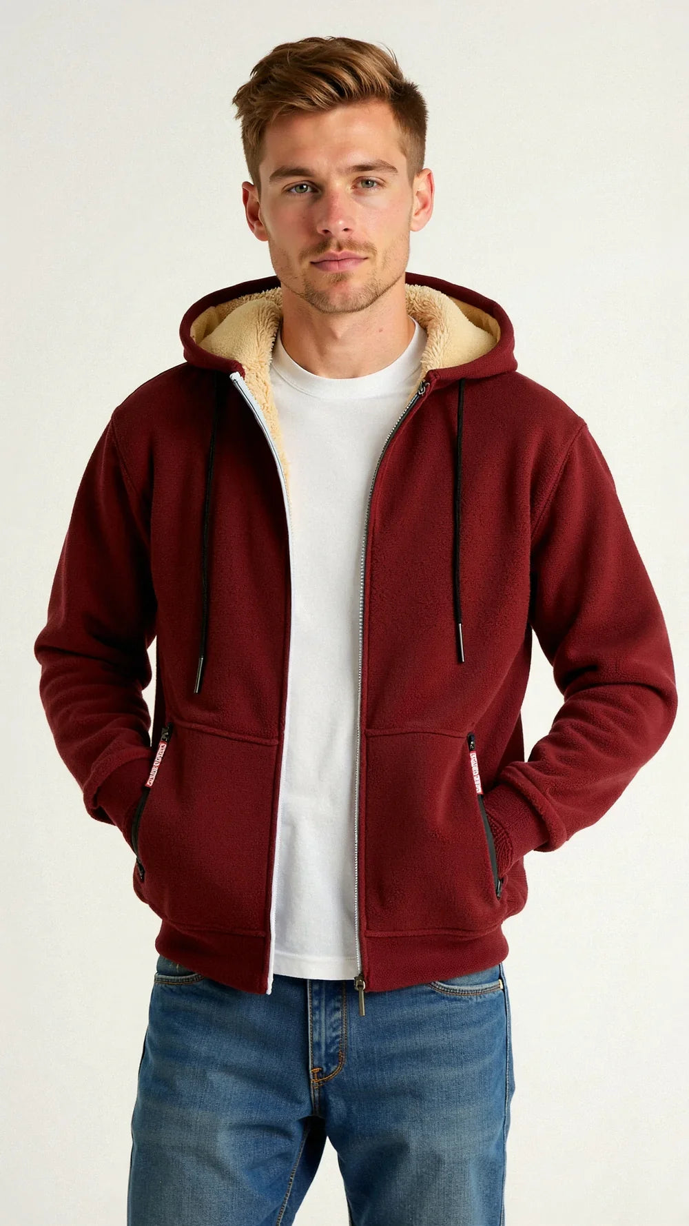 Bodie | Men fleece lined hooded sweatshirt