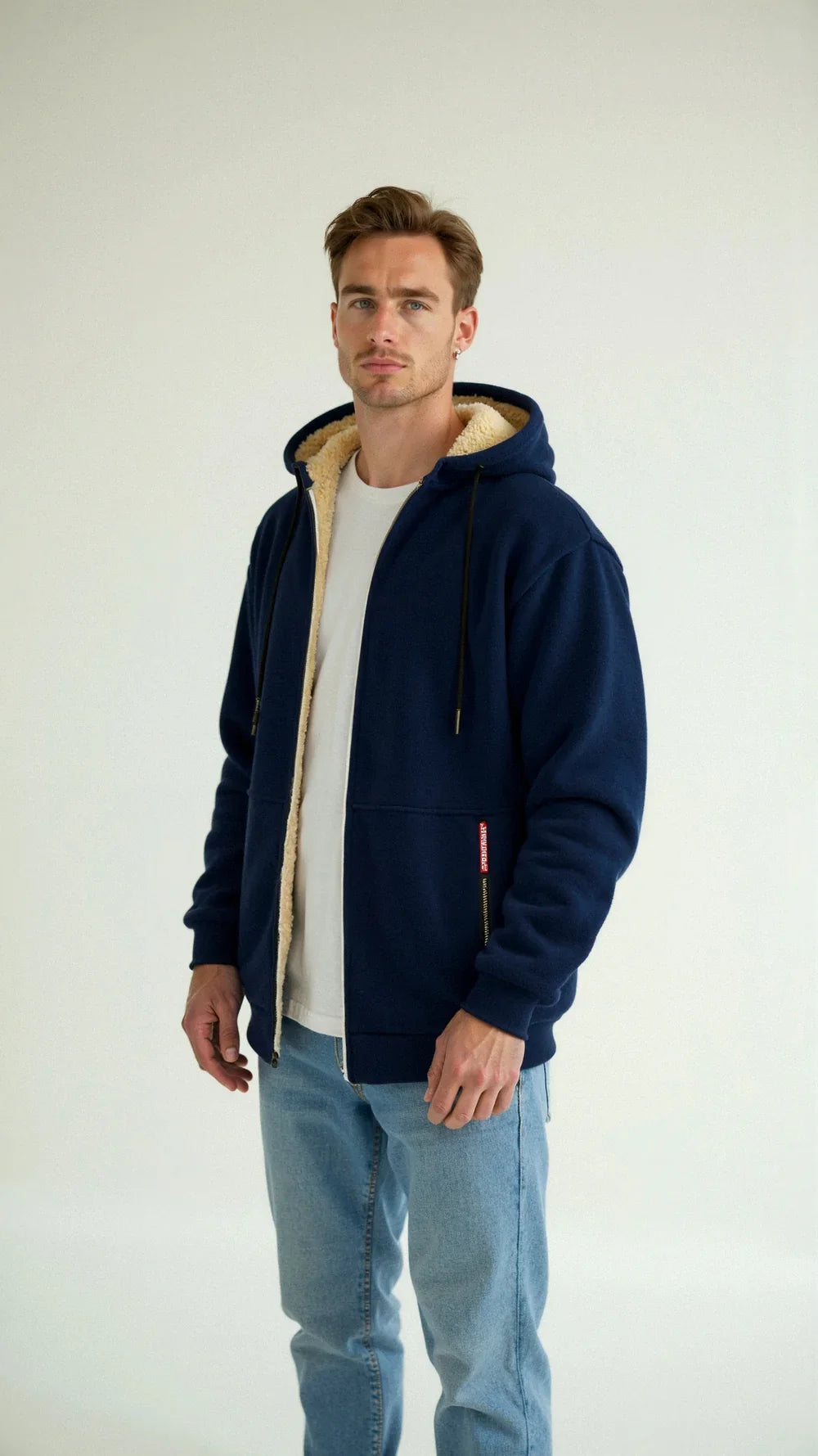 Bodie | Men fleece lined hooded sweatshirt
