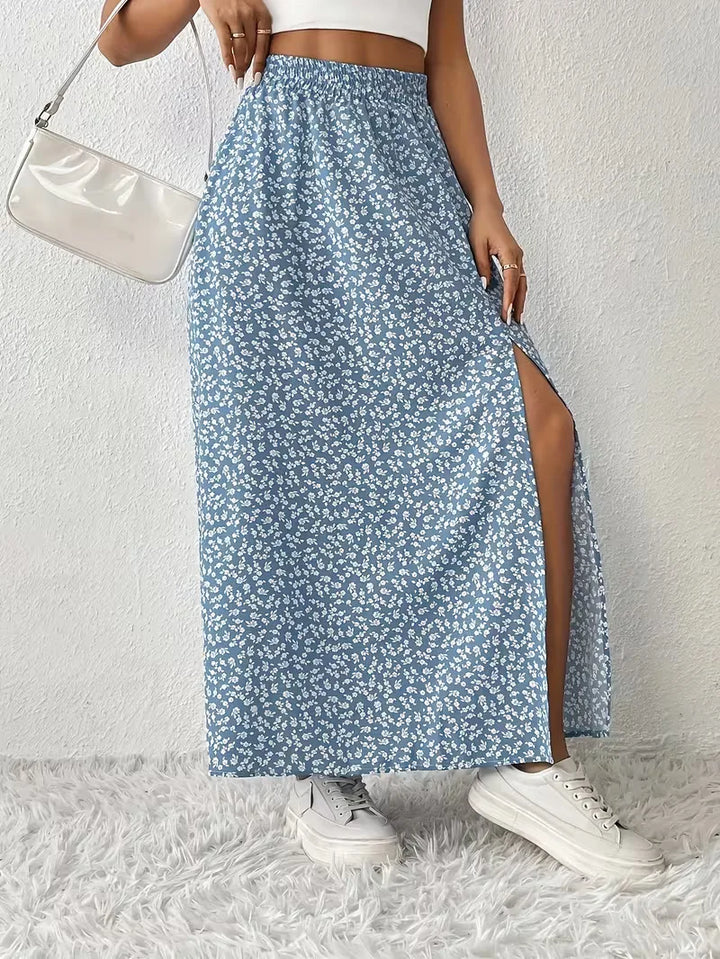 Briar | Floral Side Slit Maxi Skirt