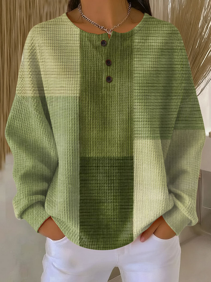 Sadie | Waffle Knit Color Block Sweater