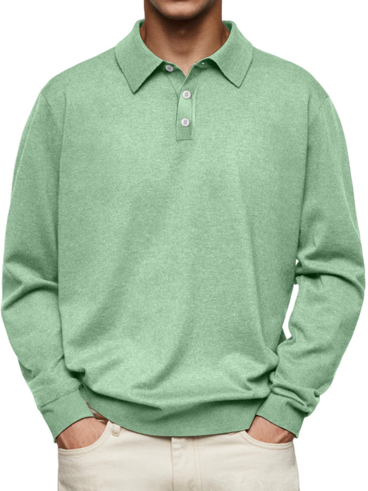 Ethan | Men's Classic Long Sleeve Polo