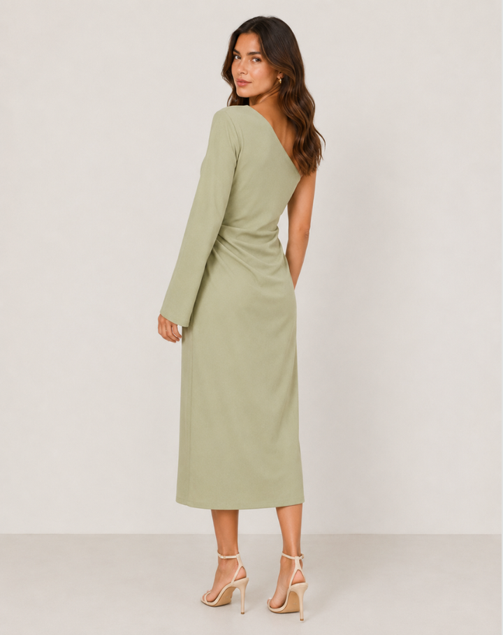 Reagan | Asymmetrical Elegance Maxi Dress