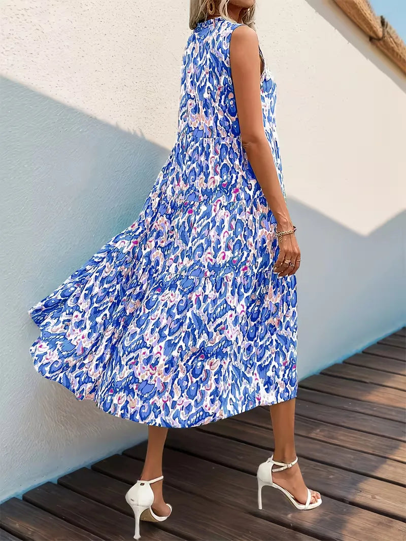Everly | Printed Tiered Maxi Dress