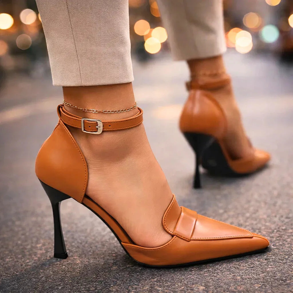 Colette | Classic leather wedding pumps