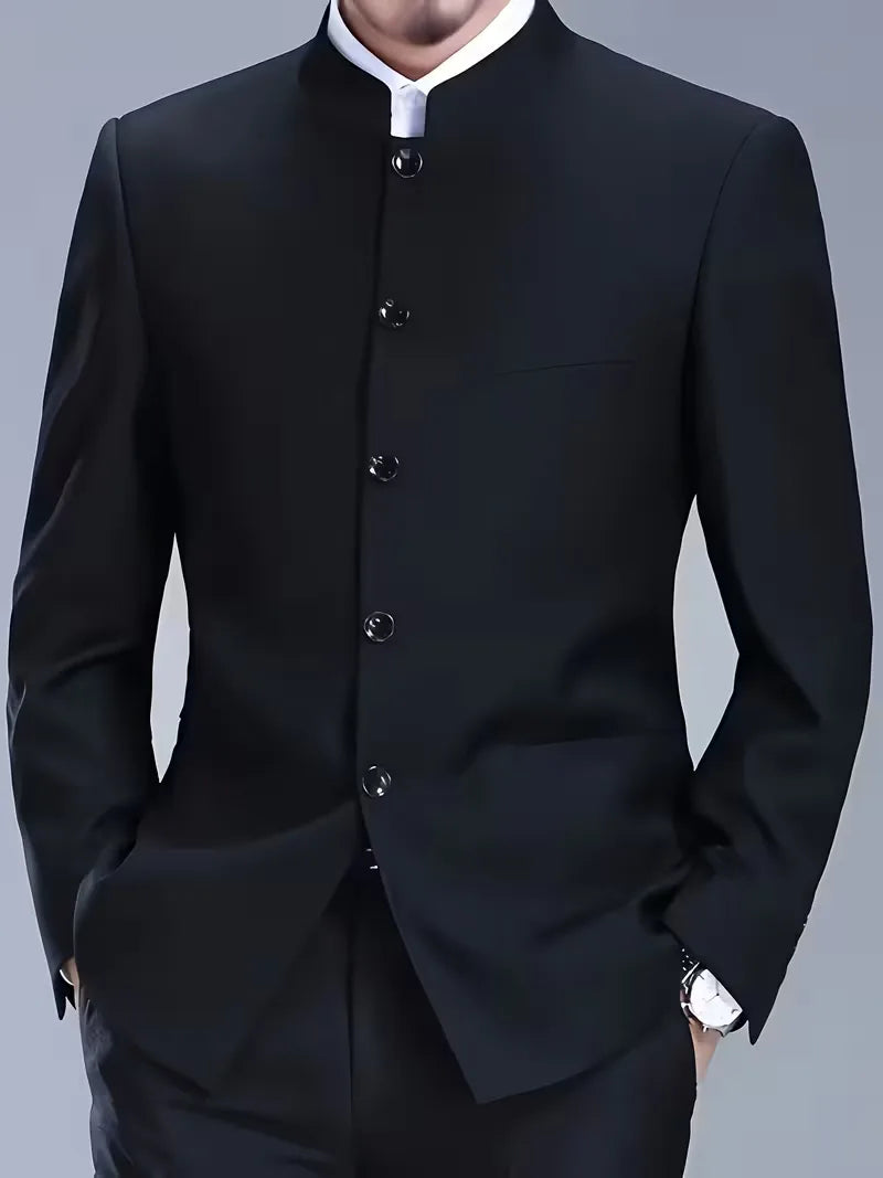 Sterling | Slim Fit Mandarin Collar Blazer
