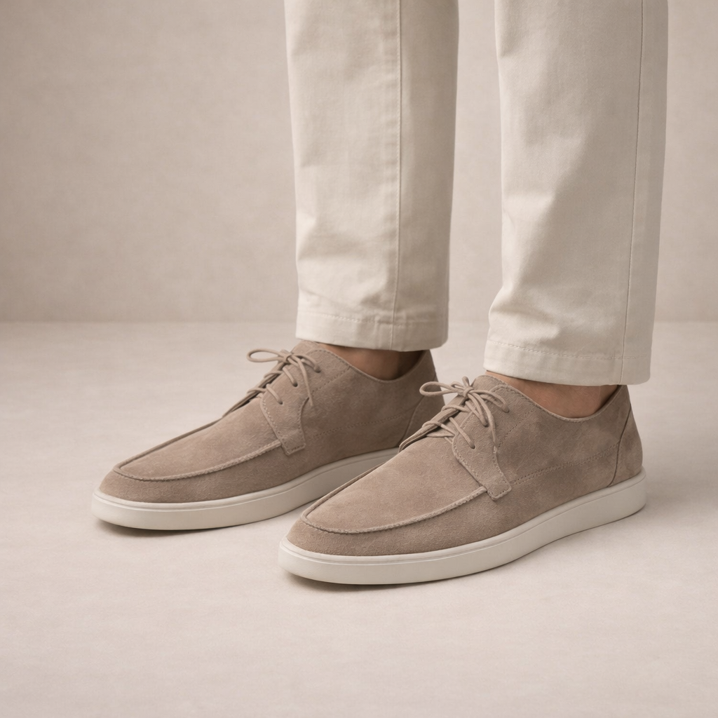 James | Men's Suede Lace-Up Loafers