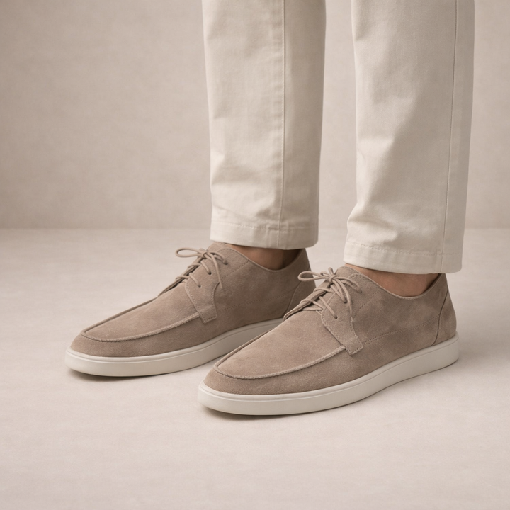 James | Men's Suede Lace-Up Loafers