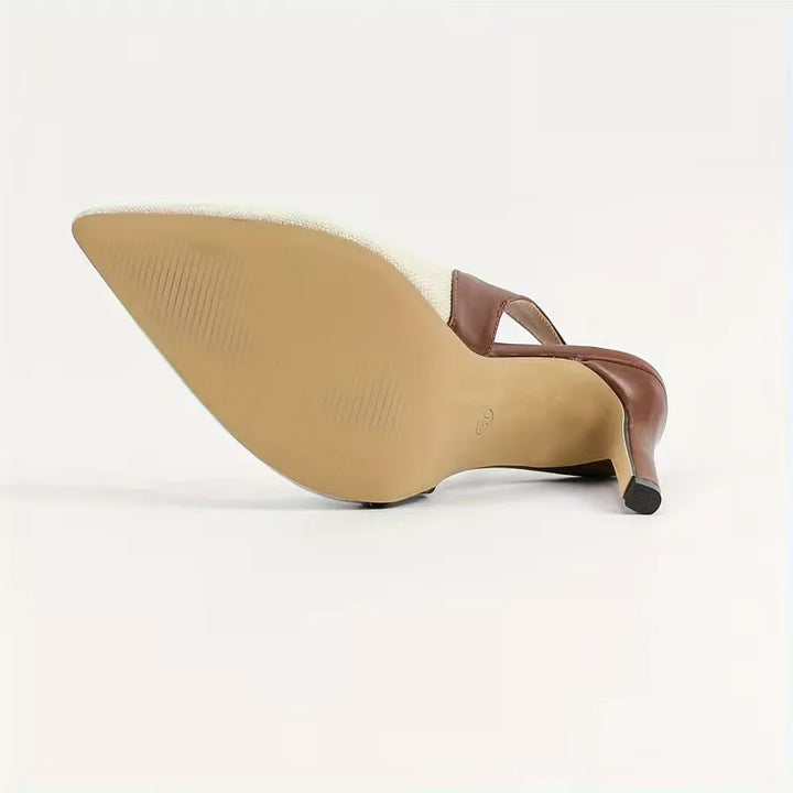 Avery | Two Tone Slingback Stiletto Heels