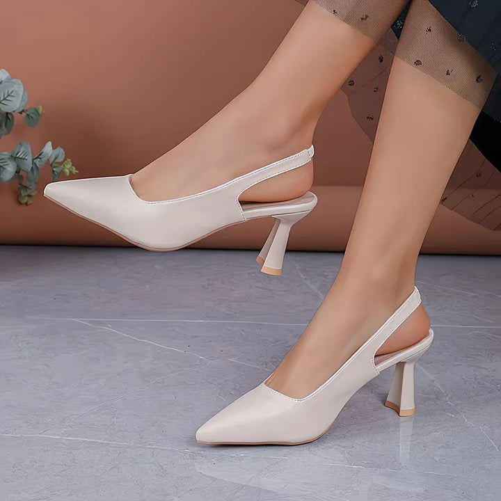 Chloe | Burgundy Slingback Mule Heels